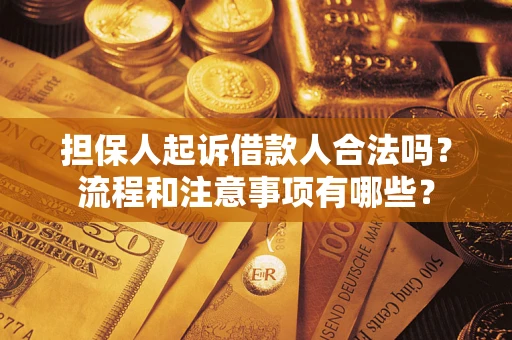 武汉担保人起诉借款人合法吗？流程和注意事项有哪些？