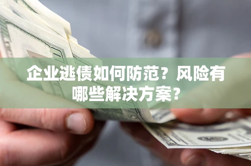 武汉企业逃债如何防范？风险有哪些解决方案？