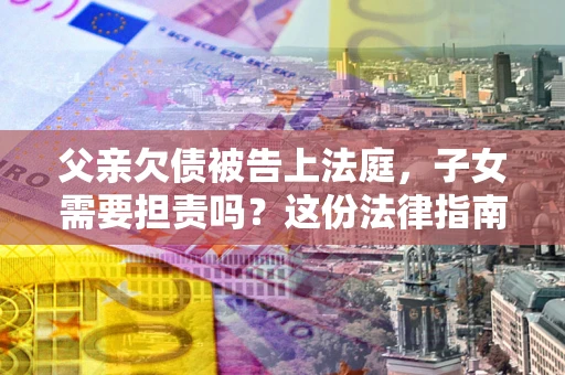 武汉父亲欠债被告上法庭，子女需要担责吗？这份法律指南必须看完