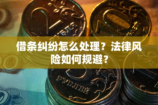 武汉借条纠纷怎么处理？法律风险如何规避？