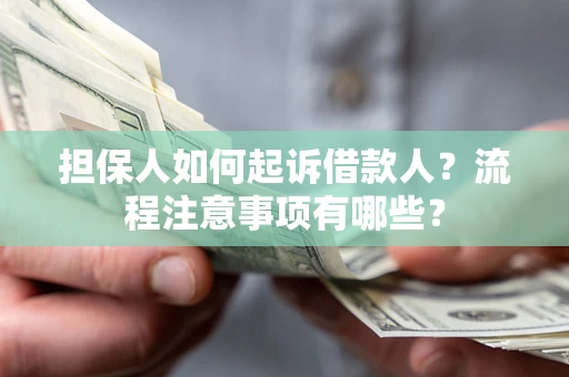 武汉担保人如何起诉借款人？流程注意事项有哪些？